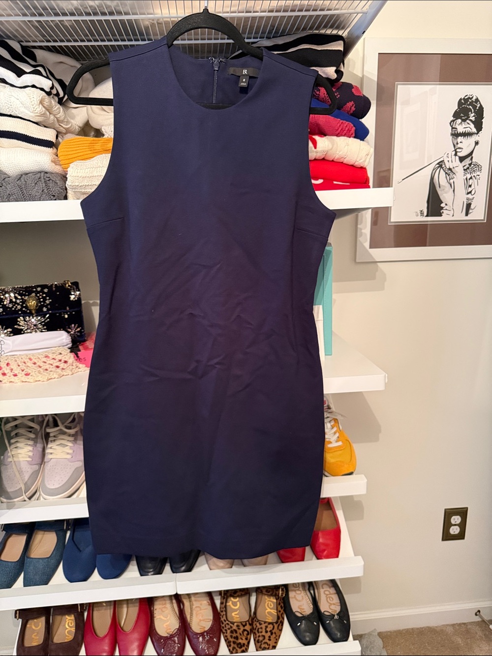 Banana Republic Navy Sleeveless Mini Dress